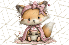 Easter Picnic Animal Clipart, Cute Spring Picnic PNG Product Image 2