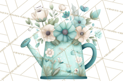 Spring Garden Animals Clipart, Whimsical Bunny Duck Frog Png Product Image 5