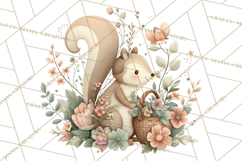 Spring Garden Animals Clipart, Whimsical Bunny Duck Frog Png Product Image 2