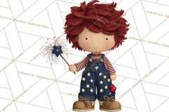 Patriotic Kids Clipart for 4th of July, USA Children PNG Product Image 4