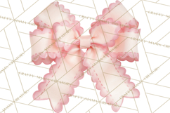 Bows Clipart, Girly Pastel Decorative Png, Layered Satin Product Image 4