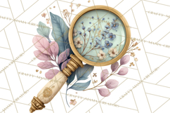 Spring Dark Academia Floral Botanical PNG Clipart Product Image 4