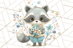 Spring Garden Animals Clipart, Whimsical Bunny Duck Frog Png Product Image 3