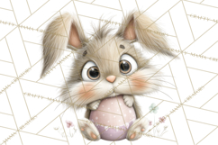Quirky Easter Bunnies Clipart, Cute Cartoon Bunnies Png Product Image 4