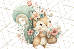 Spring Garden Animals Clipart, Whimsical Bunny Duck Frog Png Product Image 4
