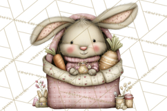 Easter Picnic Animal Clipart, Cute Spring Picnic PNG Product Image 5