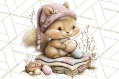 Easter Picnic Animal Clipart, Cute Spring Picnic PNG Product Image 2