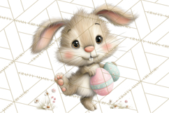 Quirky Easter Bunnies Clipart, Cute Cartoon Bunnies Png Product Image 4