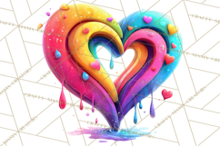 Bright Valentine Rainbows, Red Pink Hearts, Glossy Love Product Image 4