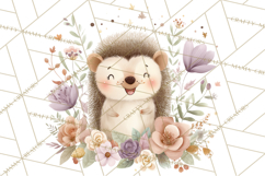 Spring Garden Animals Clipart, Whimsical Bunny Duck Frog Png Product Image 5