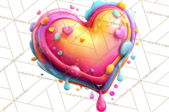 Bright Valentine Rainbows, Red Pink Hearts, Glossy Love Product Image 3