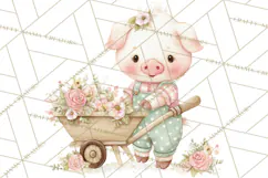 Baby Farm Animals Clipart PNG, Cute Spring Animals Product Image 5