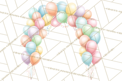 Pastel Birthday Clipart, Soft Party Decorations PNG, Festive Product Image 5