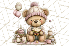 Easter Picnic Animal Clipart, Cute Spring Picnic PNG Product Image 5