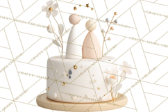 Wedding Cake Clipart PNG, Elegant Wedding Desserts Product Image 2