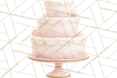 Wedding Cake Clipart PNG, Elegant Wedding Desserts Product Image 5