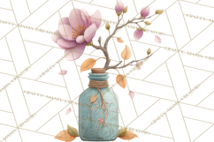 Spring Dark Academia Floral Botanical PNG Clipart Product Image 2