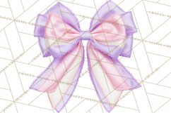 Bows Clipart, Girly Pastel Decorative Png, Layered Satin Product Image 2