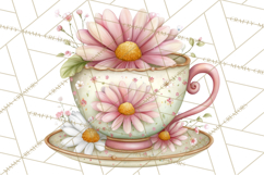 Tea Time Notes Clipart, Cozy Teapot and Cup Clip Art PNG Product Image 5