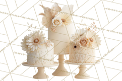 Wedding Cake Clipart PNG, Elegant Wedding Desserts Product Image 2