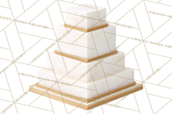 Wedding Cake Clipart PNG, Elegant Wedding Desserts Product Image 5