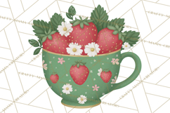 Strawberry Stationery Clipart, Pastel Office Supplies Png Product Image 5