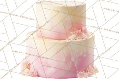 Wedding Cake Clipart PNG, Elegant Wedding Desserts Product Image 3