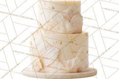 Wedding Cake Clipart PNG, Elegant Wedding Desserts Product Image 4