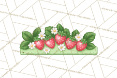 Strawberry Stationery Clipart, Pastel Office Supplies Png Product Image 4