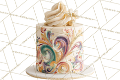 Wedding Cake Clipart PNG, Elegant Wedding Desserts Product Image 3