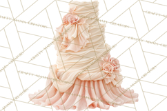 Wedding Cake Clipart PNG, Elegant Wedding Desserts Product Image 4