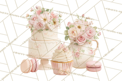 Wedding Cake Clipart PNG, Elegant Wedding Desserts Product Image 2