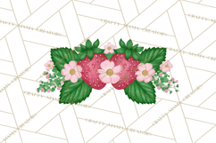 Strawberry Stationery Clipart, Pastel Office Supplies Png Product Image 4