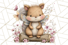 Woodland Fairy Animals Clipart PNG, Cute Pastel Watercolor Product Image 5