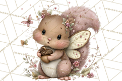 Woodland Fairy Animals Clipart PNG, Cute Pastel Watercolor Product Image 2