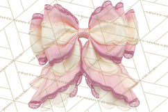 Bows Clipart, Girly Pastel Decorative Png, Layered Satin Product Image 4