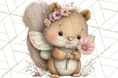 Woodland Fairy Animals Clipart PNG, Cute Pastel Watercolor Product Image 3