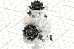 Wedding Cake Clipart PNG, Elegant Wedding Desserts Product Image 4