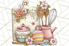Tea Time Notes Clipart, Cozy Teapot and Cup Clip Art PNG Product Image 4