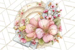 Tea Time Notes Clipart, Cozy Teapot and Cup Clip Art PNG Product Image 2