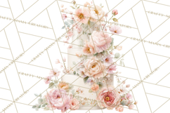 Wedding Cake Clipart PNG, Elegant Wedding Desserts Product Image 3
