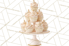 Wedding Cake Clipart PNG, Elegant Wedding Desserts Product Image 4