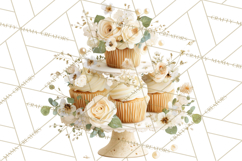 Wedding Cake Clipart PNG, Elegant Wedding Desserts Product Image 5