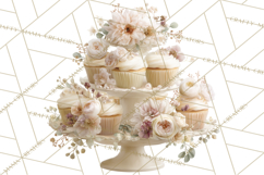 Wedding Cake Clipart PNG, Elegant Wedding Desserts Product Image 2
