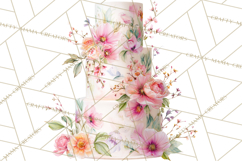 Wedding Cake Clipart PNG, Elegant Wedding Desserts Product Image 5