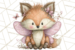 Woodland Fairy Animals Clipart PNG, Cute Pastel Watercolor Product Image 2