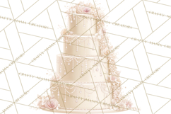 Wedding Cake Clipart PNG, Elegant Wedding Desserts Product Image 2