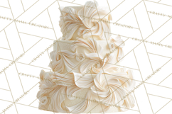 Wedding Cake Clipart PNG, Elegant Wedding Desserts Product Image 3