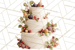 Wedding Cake Clipart PNG, Elegant Wedding Desserts Product Image 5