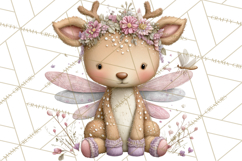 Woodland Fairy Animals Clipart PNG, Cute Pastel Watercolor Product Image 2